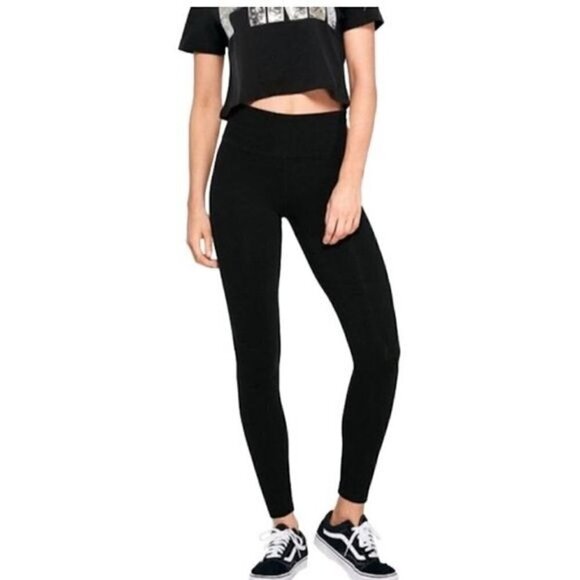 PINK Victoria's Secret Pants - Pink Victoria's Secret Black 7/8 Athletic Leggings S